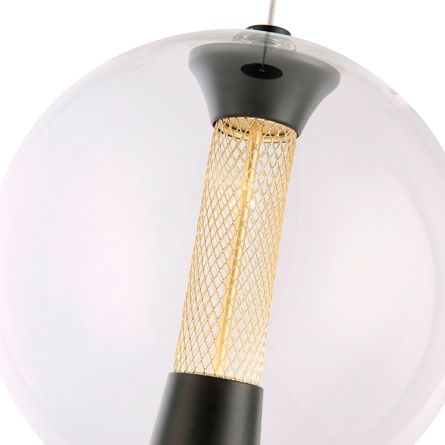 Image 3 Arlo 8" Wide Black Pendant With Clear Glass Shade more views