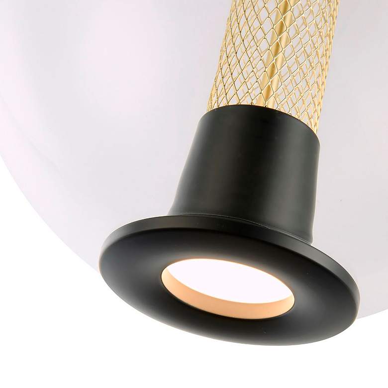 Image 4 Arlo 8" Wide Black Pendant With Clear Glass Shade more views