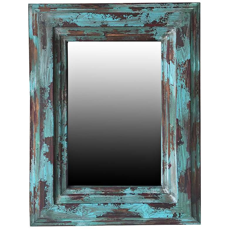 Image 1 Arlo Blue and Black 28 1/2" x 37 1/2" Wall Mirror