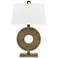 Arlo Brushed Brass Ring-Shaped LED Table Lamp