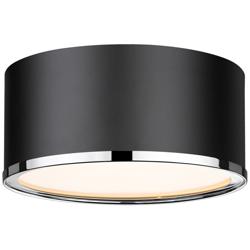 Arlo by Z-Lite Matte Black + Chrome 2 Light Flush Mount