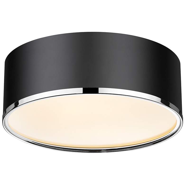 Image 6 Arlo by Z-Lite Matte Black + Chrome 3 Light Flush Mount more views