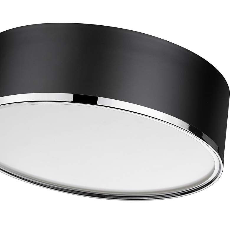 Image 7 Arlo by Z-Lite Matte Black + Chrome 3 Light Flush Mount more views