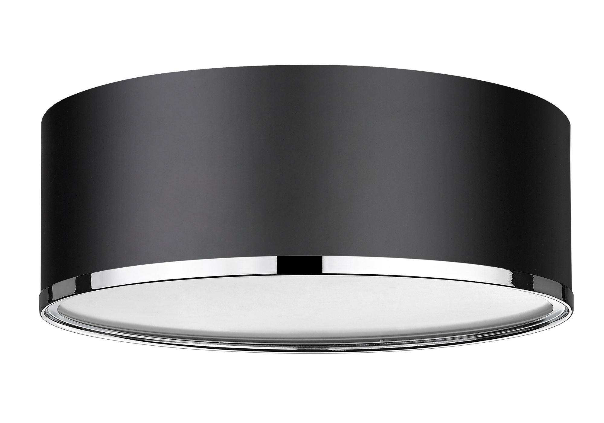 Arlo by Z-Lite Matte Black + Chrome 3 Light Flush Mount