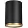 Arlo by Z-Lite Matte Black + Rubbed Brass 1 Light Flush Mount