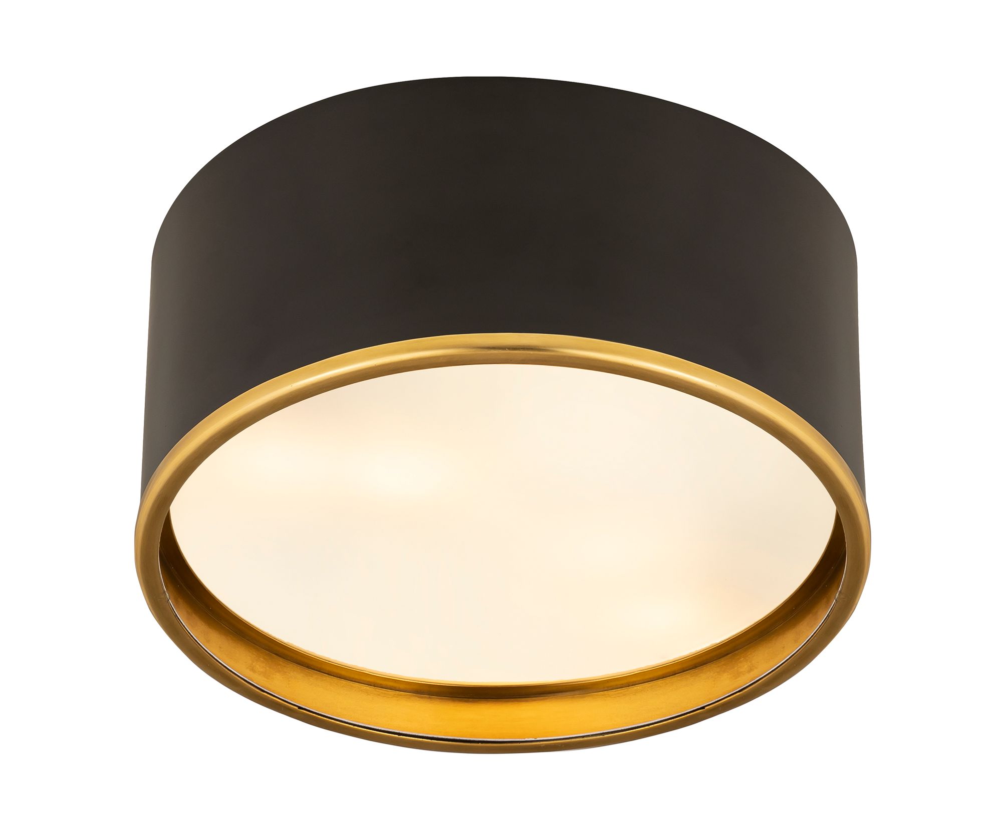 Image 6 Arlo by Z-Lite Matte Black + Rubbed Brass 12.25 inch 2 Light Flush Mount more views