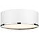 Arlo by Z-Lite Matte White + Chrome 3 Light Flush Mount