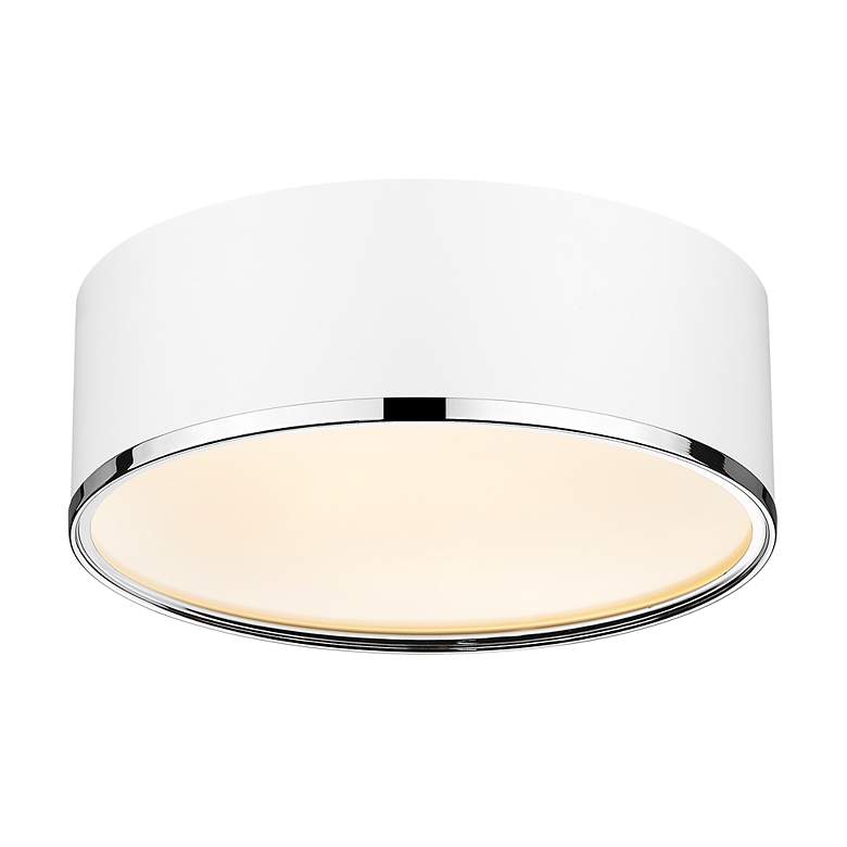 Image 6 Arlo by Z-Lite Matte White + Chrome 3 Light Flush Mount more views