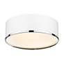 6_Arlo by Z-Lite Matte White + Chrome 3 Light Flush Mount more views