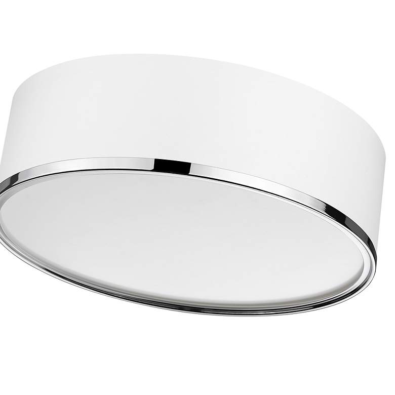 Image 7 Arlo by Z-Lite Matte White + Chrome 3 Light Flush Mount more views