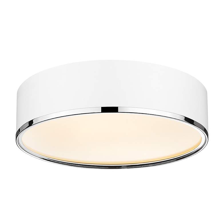 Image 6 Arlo by Z-Lite Matte White + Chrome 4 Light Flush Mount more views
