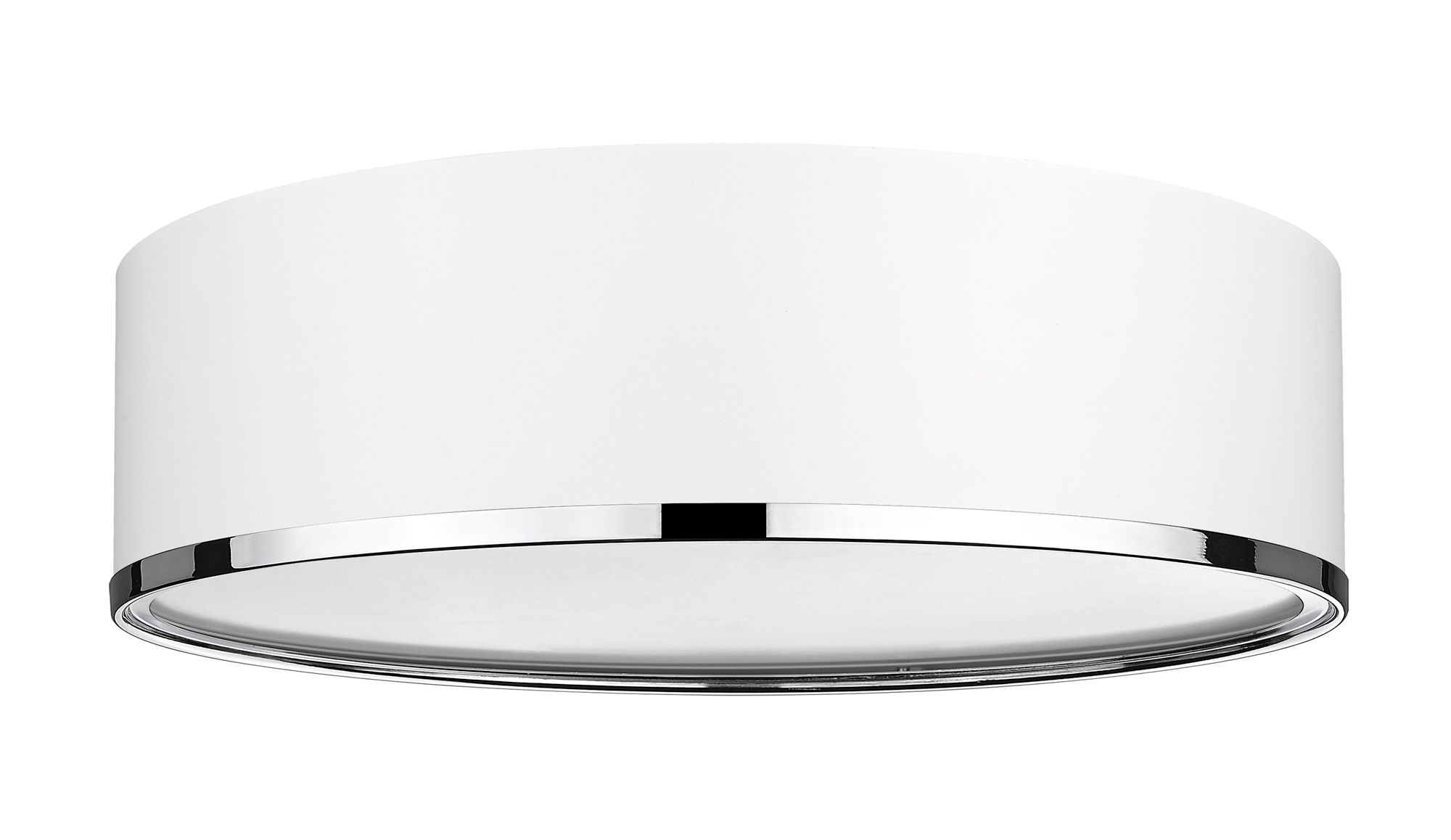 Arlo by Z-Lite Matte White + Chrome 4 Light Flush Mount