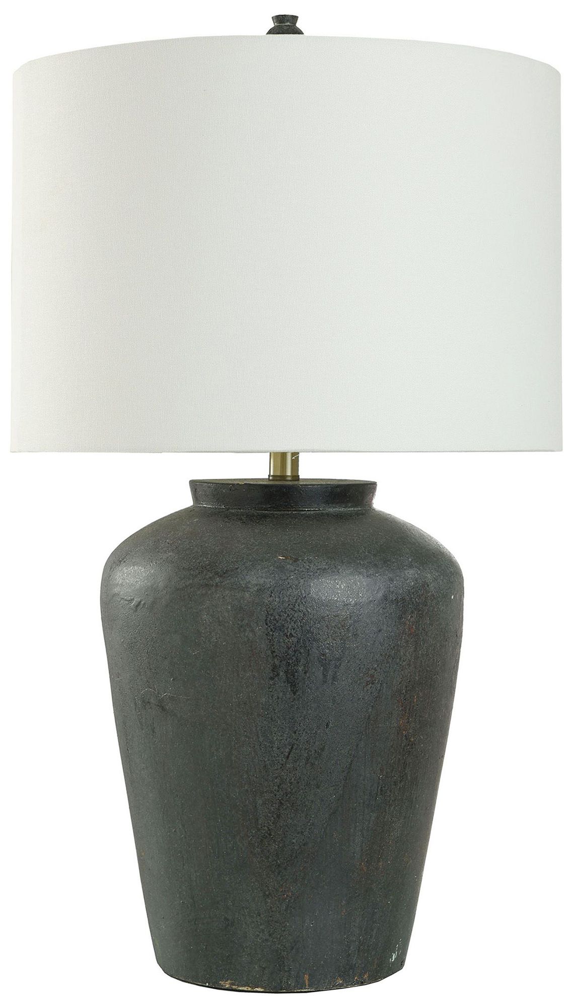 Image 2 Arlo Cotta Distressed Black Cement Table Lamp