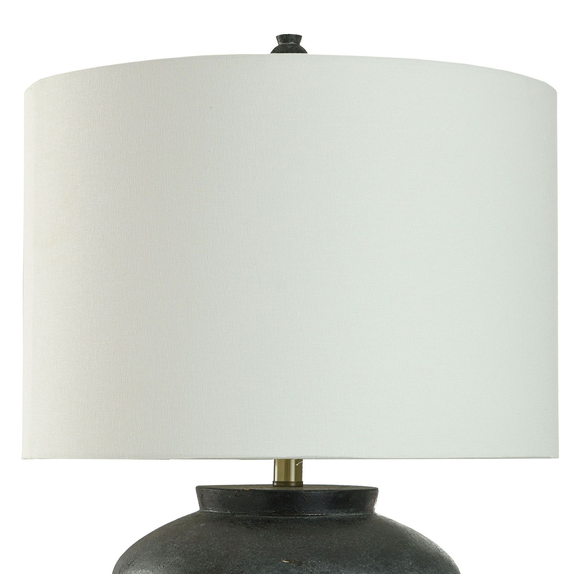 Image 4 Arlo Cotta Distressed Black Cement Table Lamp more views