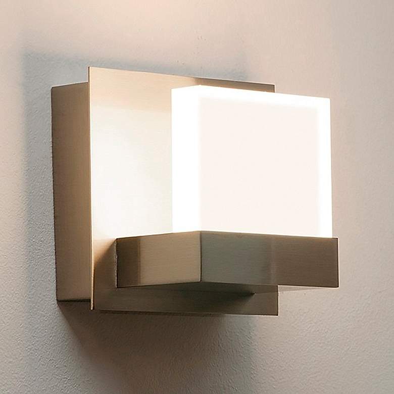 Image 1 Arlo LED Sconce - 120v - Satin Nickel