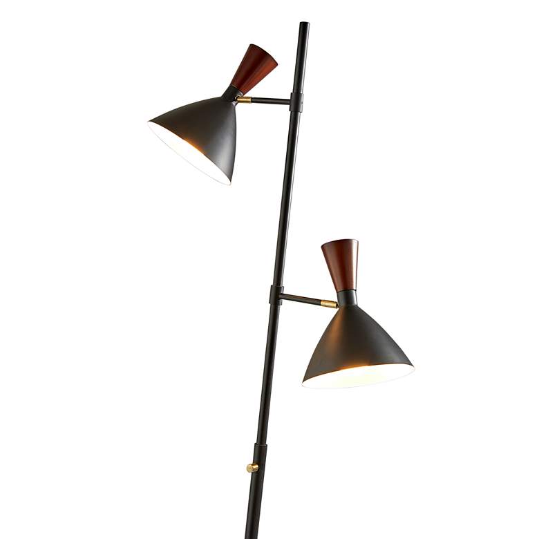 Image 5 Arlo Matte Black Metal 2-Light Tree Floor Lamp more views