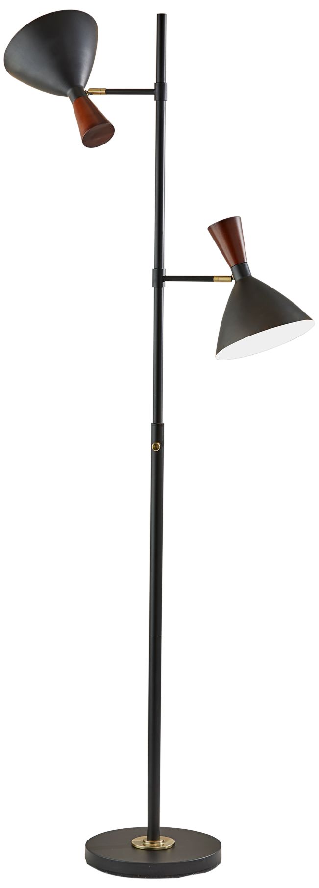 Arlo Matte Black Metal 2-Light Tree Floor Lamp