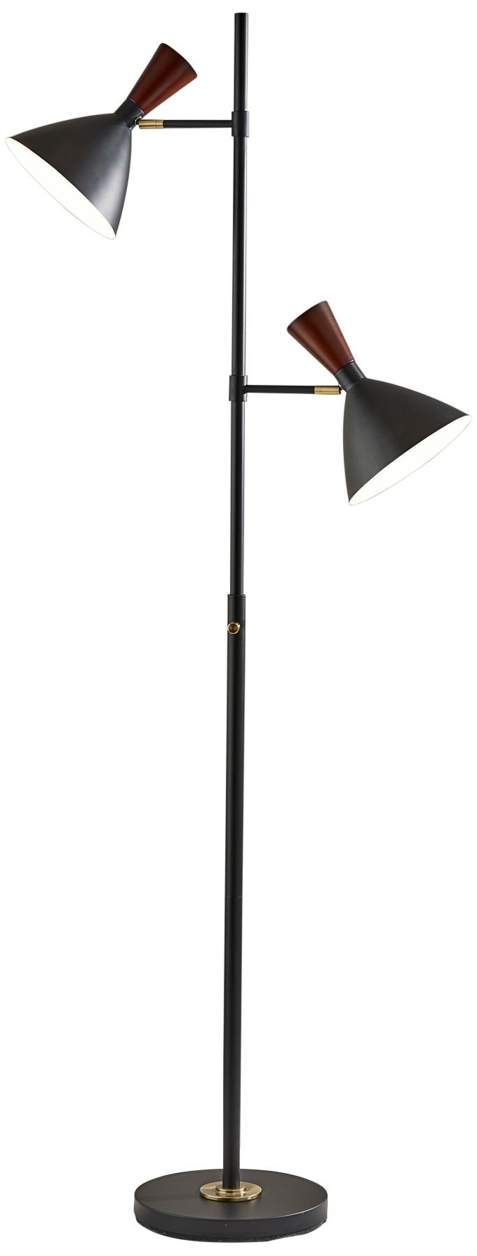 Arlo Matte Black Metal 2-Light Tree Floor Lamp