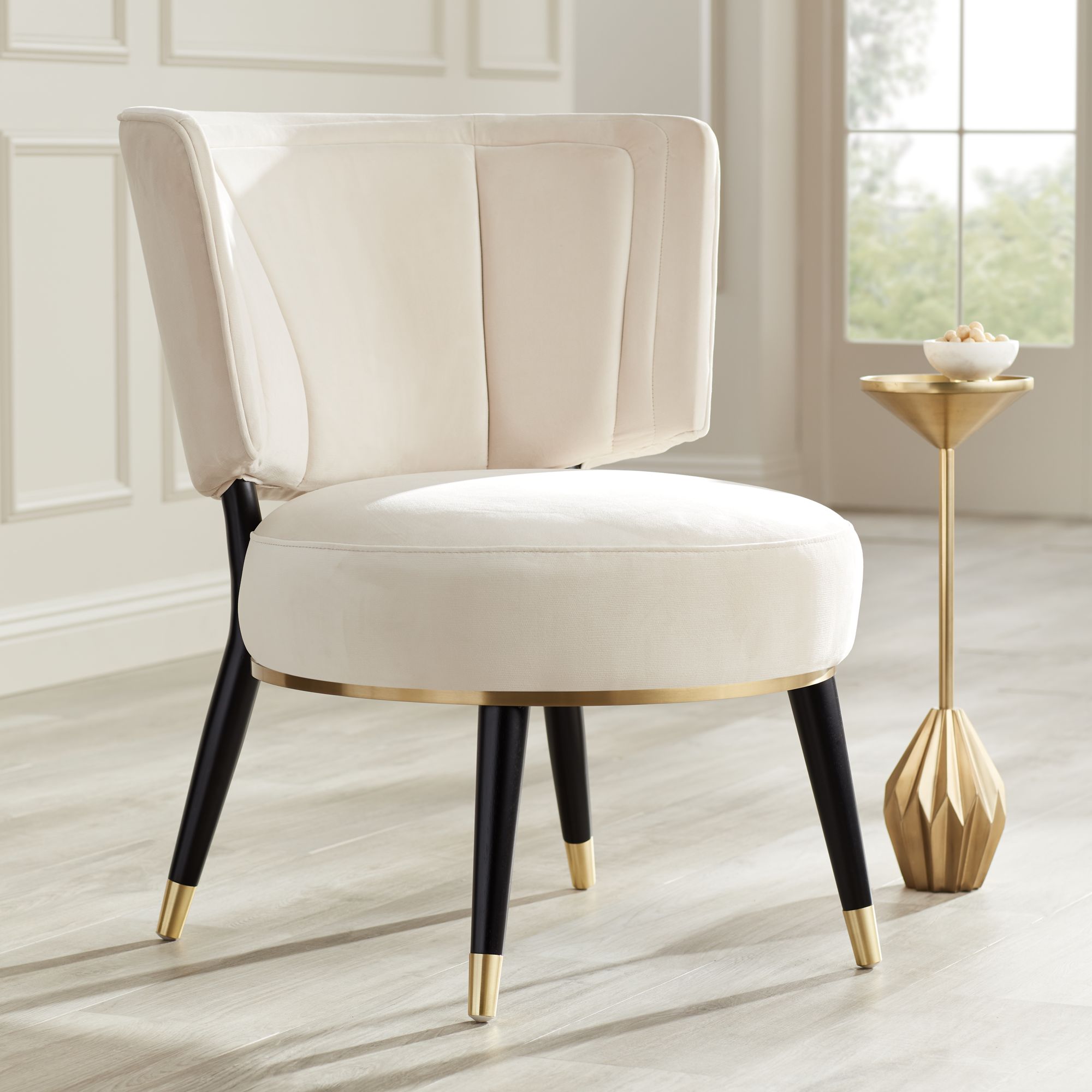 Tufted deals round chair