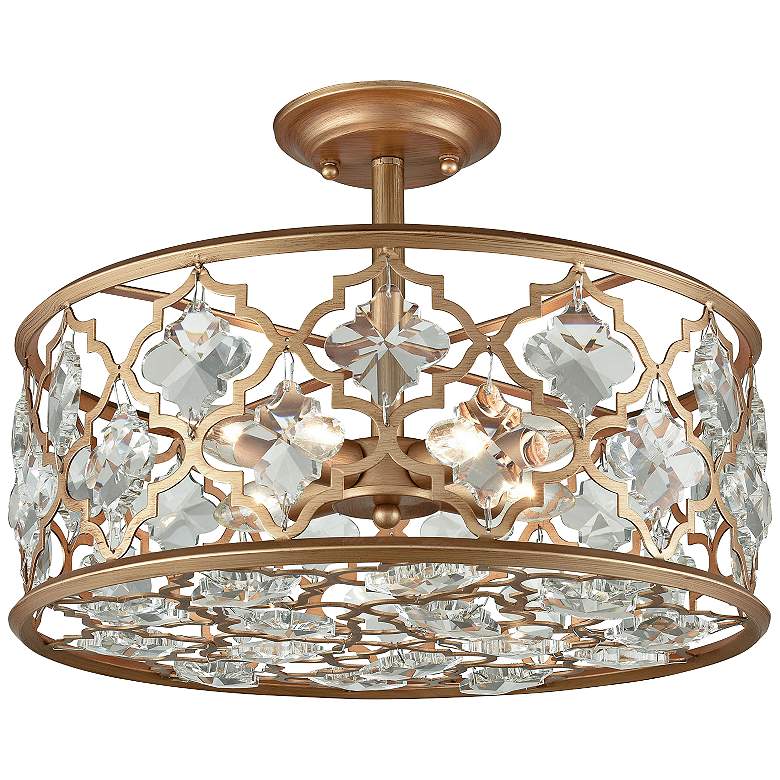 Image 1 Armand 17" Wide Matte Gold 4-Light Ceiling Light