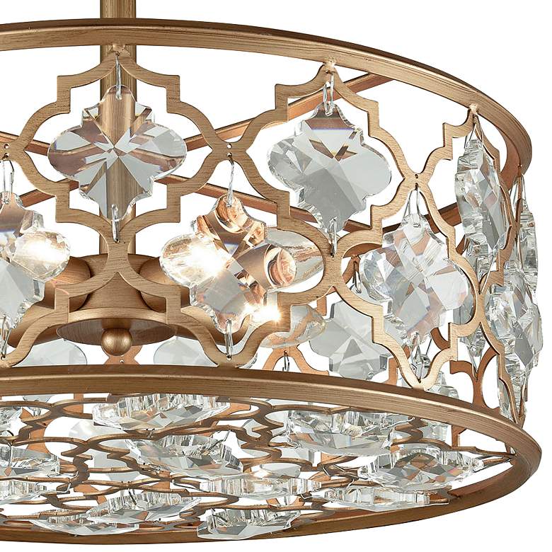 Image 2 Armand 17 inch Wide Matte Gold 4-Light Ceiling Light more views