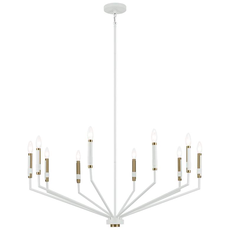 Image 1 Armand White Candle Chandelier 10Lt