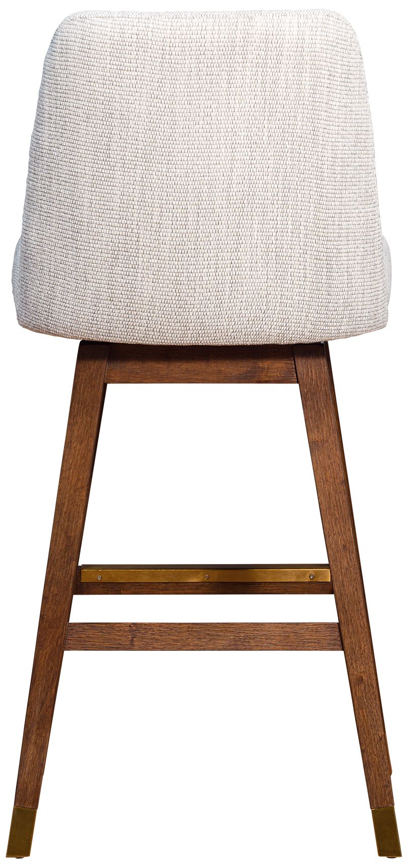 Image 5 Armen Living Amalie 30" Brown Oak with Beige Fabric Swivel Barstool more views