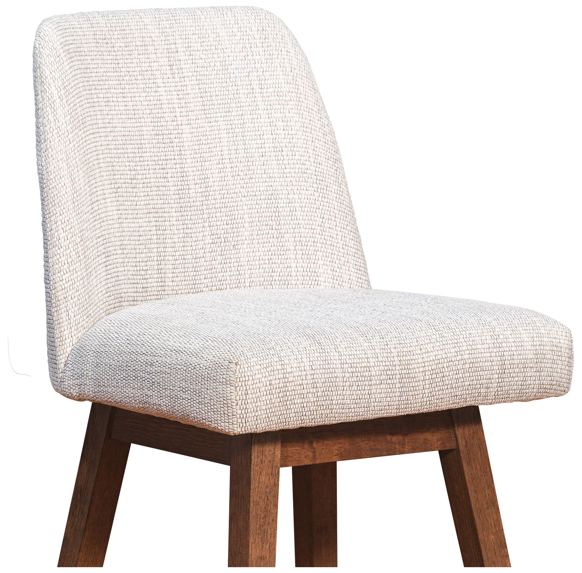 Image 6 Armen Living Amalie 30" Brown Oak with Beige Fabric Swivel Barstool more views