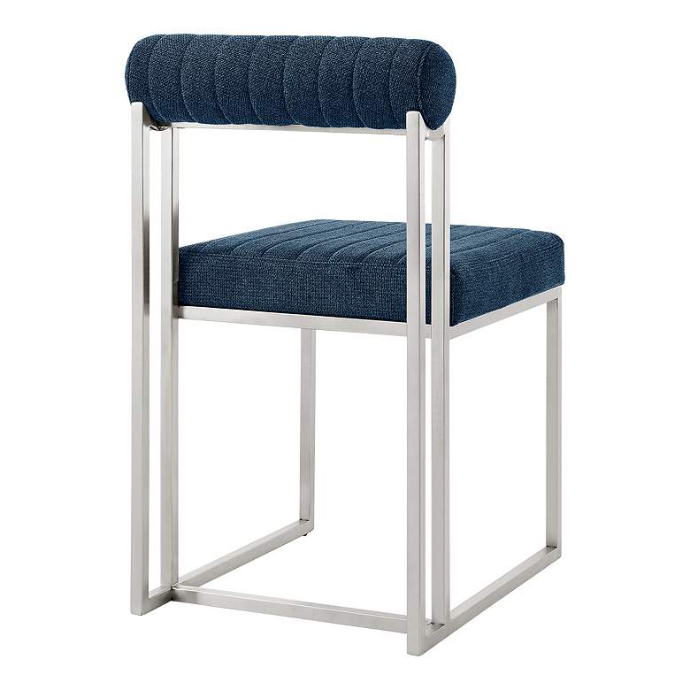 Image 2 Armen Living Anastasia 17 1/2" Wide Blue Fabric Dining Chairs Set of 2 more views