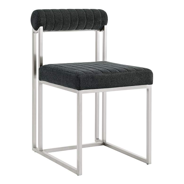 Image 1 Armen Living Anastasia 17 1/2" Wide Charcoal Dining Chairs Set of 2