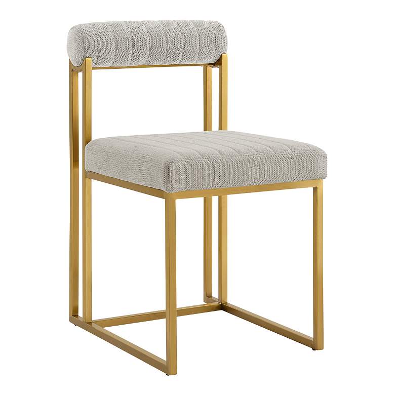 Image 1 Armen Living Anastasia 17 1/2" Wide Gold Taupe Dining Chairs Set of 2