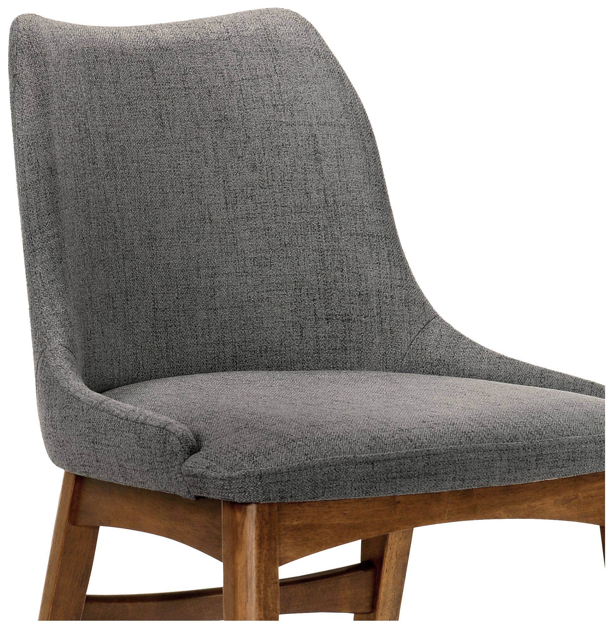 Image 6 Armen Living Azalea 21" Wide Walnut and Charcoal Dining Chair Set of 2 more views