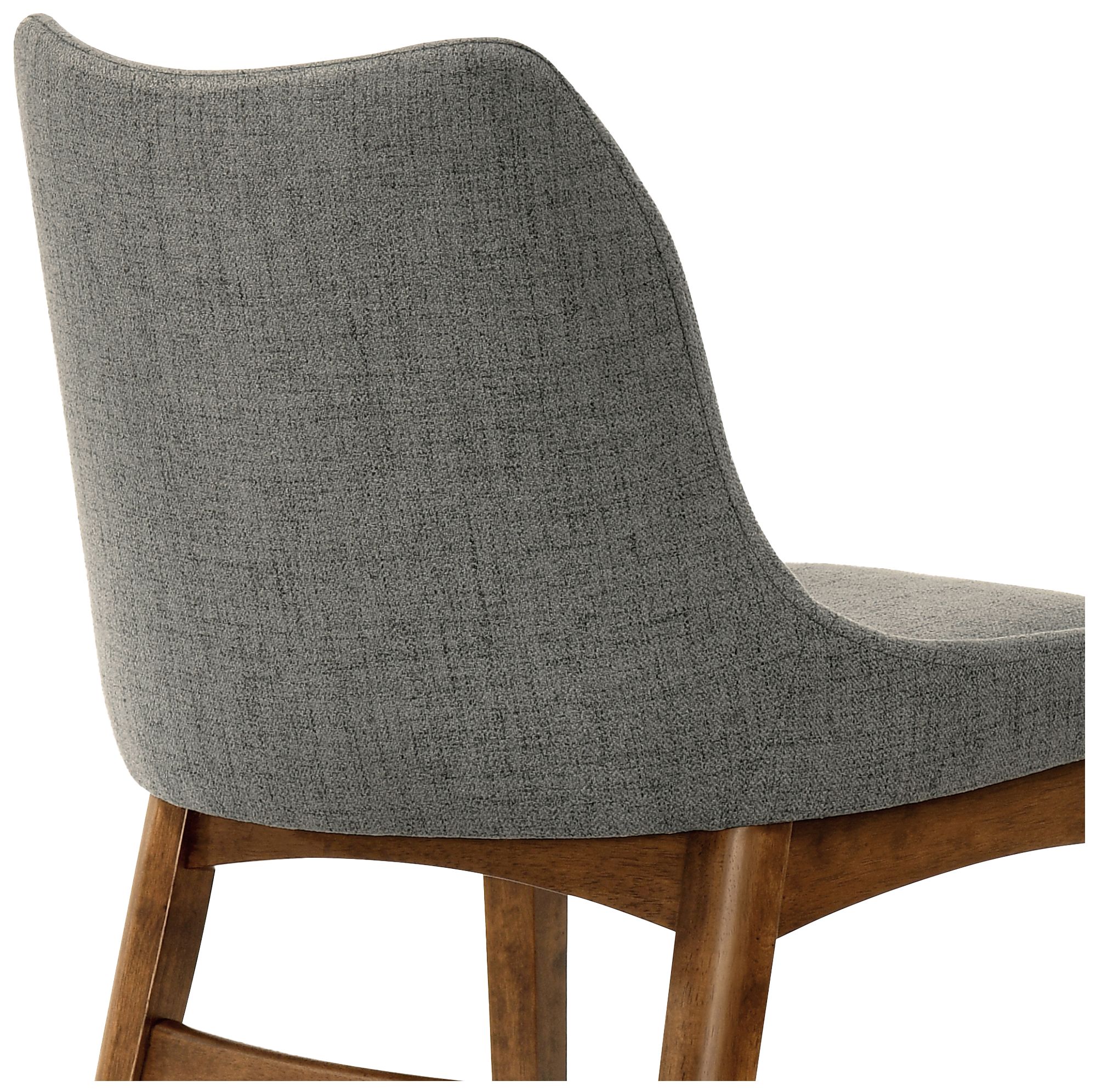 Image 7 Armen Living Azalea 21" Wide Walnut and Charcoal Dining Chair Set of 2 more views