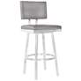2_Armen Living Balboa 26" Vintage Gray Faux Leather Swivel Counter Stool