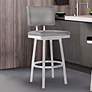1_Armen Living Balboa 26" Vintage Gray Faux Leather Swivel Counter Stool