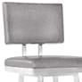 3_Armen Living Balboa 26" Vintage Gray Faux Leather Swivel Counter Stool more views
