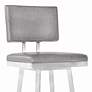 4_Armen Living Balboa 26" Vintage Gray Faux Leather Swivel Counter Stool more views