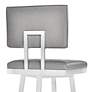 5_Armen Living Balboa 26" Vintage Gray Faux Leather Swivel Counter Stool more views