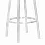 6_Armen Living Balboa 26" Vintage Gray Faux Leather Swivel Counter Stool more views