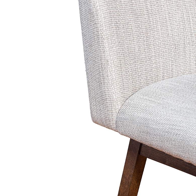 Image 5 Armen Living Basila 26" Brown Oak with Beige Fabric Swivel Barstool more views