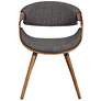 5_Armen Living Butterfly 28" Charcoal Black Mid Century Modern Chair more views