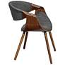 6_Armen Living Butterfly 28" Charcoal Black Mid Century Modern Chair more views
