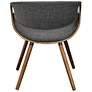 Armen Living Butterfly 28" Charcoal Black Mid Century Modern Chair