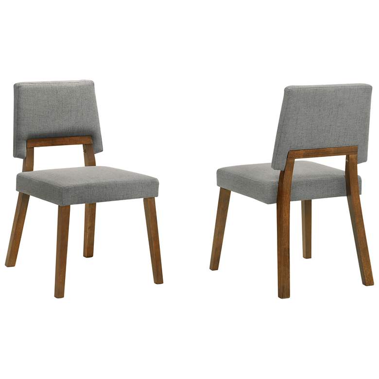 Image 1 Armen Living Channell 22 1/2" Charcoal Fabric Dining Chairs Set of 2