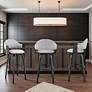 3_Armen Living Daxton 20" Wide Gray Faux Leather Swivel Bar Stool more views