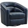 2_Armen Living Desi 32" Wide Black Leather Swivel Accent Chair