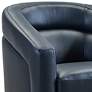 3_Armen Living Desi 32" Wide Black Leather Swivel Accent Chair more views