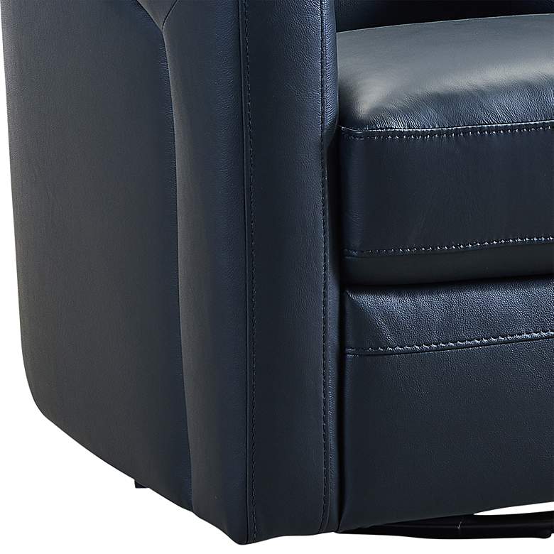 Image 4 Armen Living Desi 32" Wide Black Leather Swivel Accent Chair more views