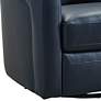 4_Armen Living Desi 32" Wide Black Leather Swivel Accent Chair more views