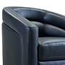 5_Armen Living Desi 32" Wide Black Leather Swivel Accent Chair more views